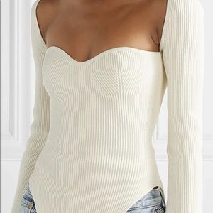 NWT sweetheart sweater khaite maddy dupe sz S/M